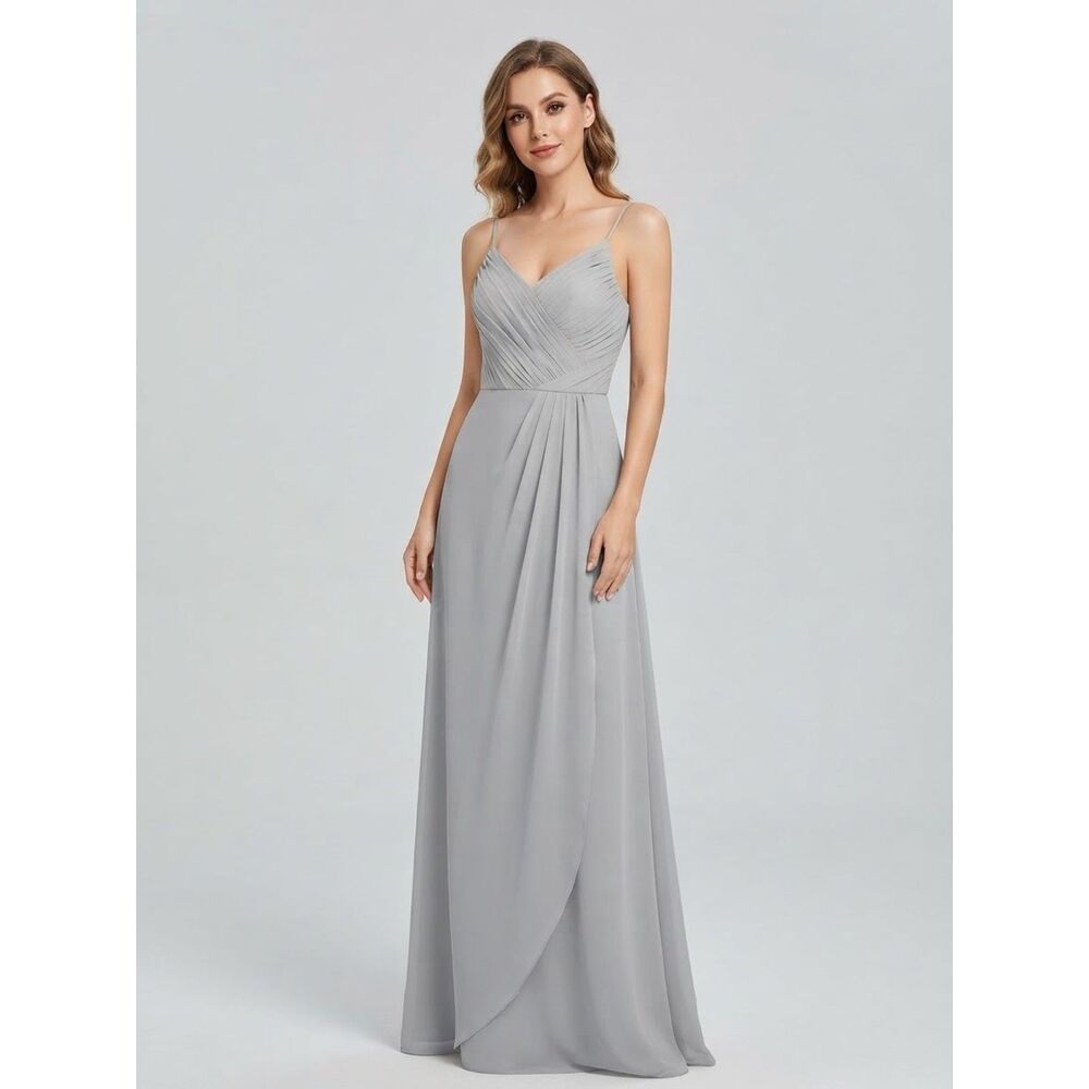 Dove & Dahlia Gray  Spaghetti Strap  Maxi Dress Size 2